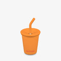 10 oz Cup w/ Straw - Flame Orange