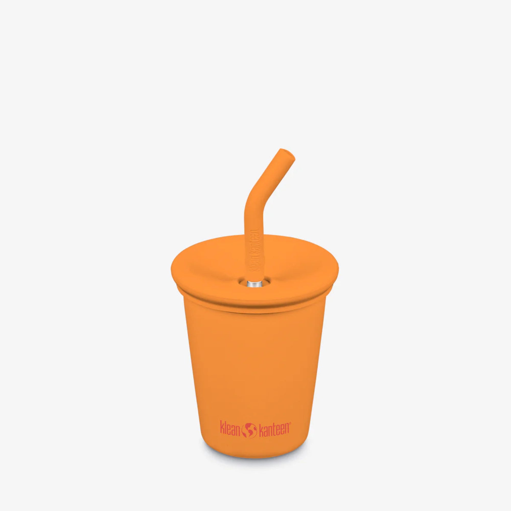 10 oz Cup w/ Straw - Flame Orange