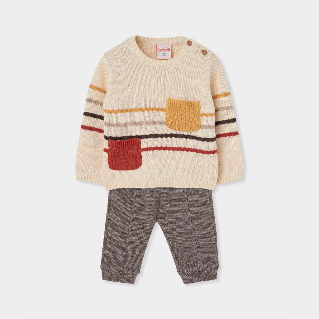 Stripe Sweater Knit Set