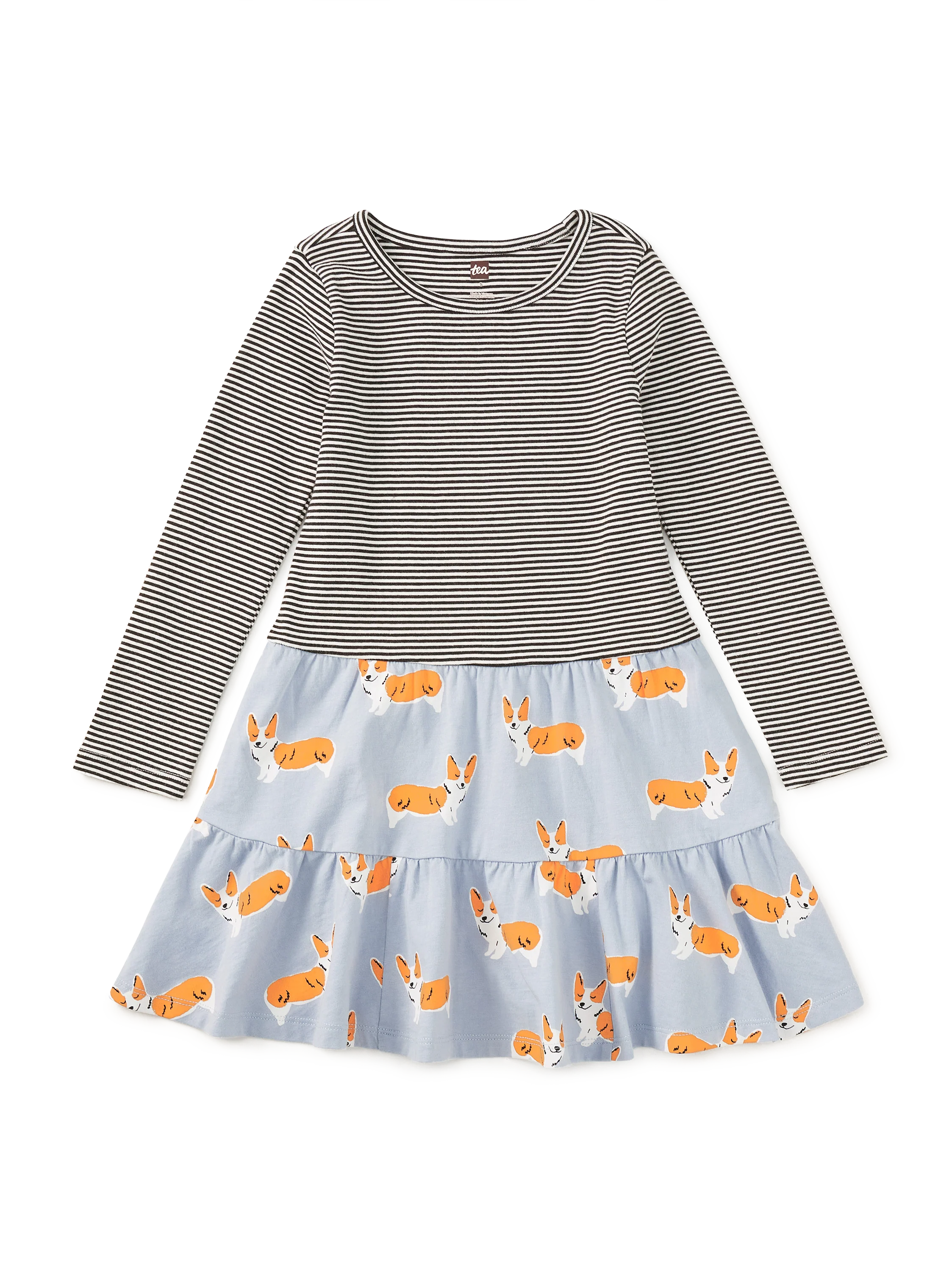 Tiered Skirted Twirl Dress - Cutie Corgis