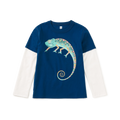 Cool Chameleon Layered Tee - Ascot Blue