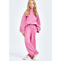 Mineral wash wide sweatpants-Pink