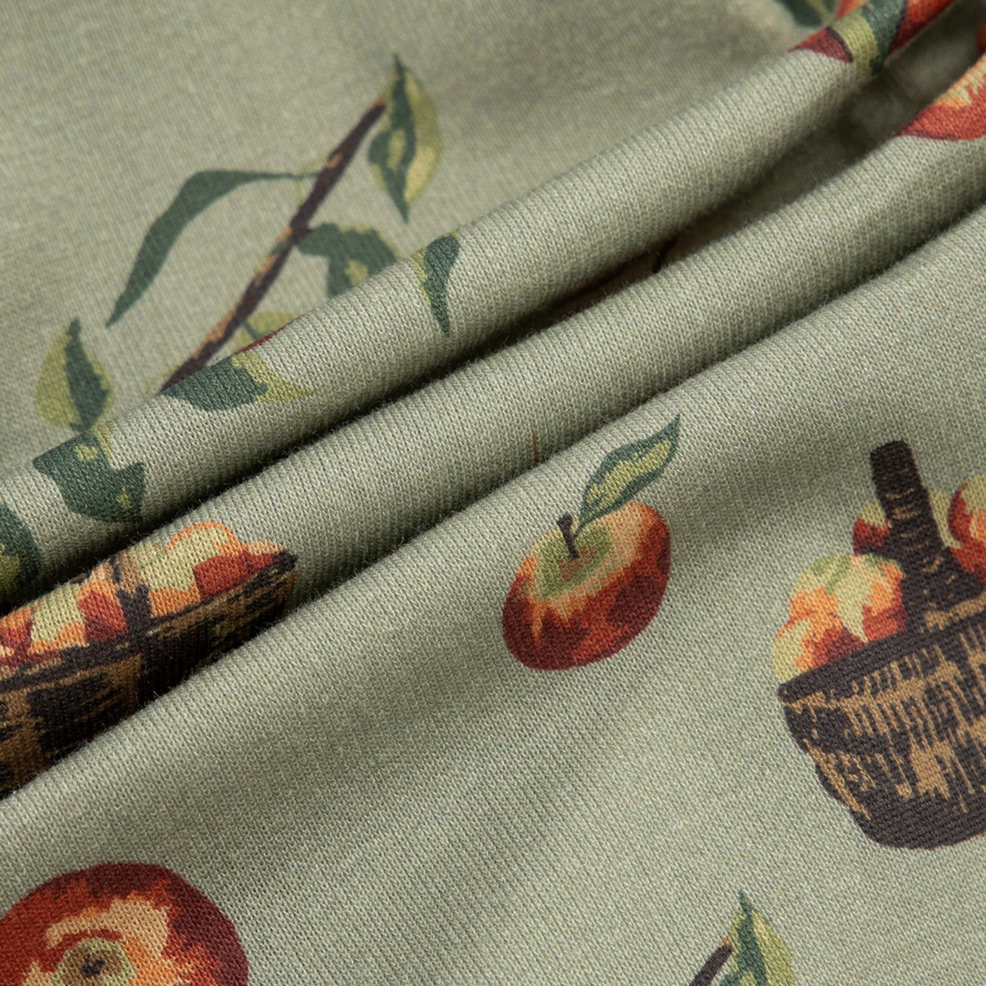 Organic Cotton Zipper Pajama - Apple Orchard