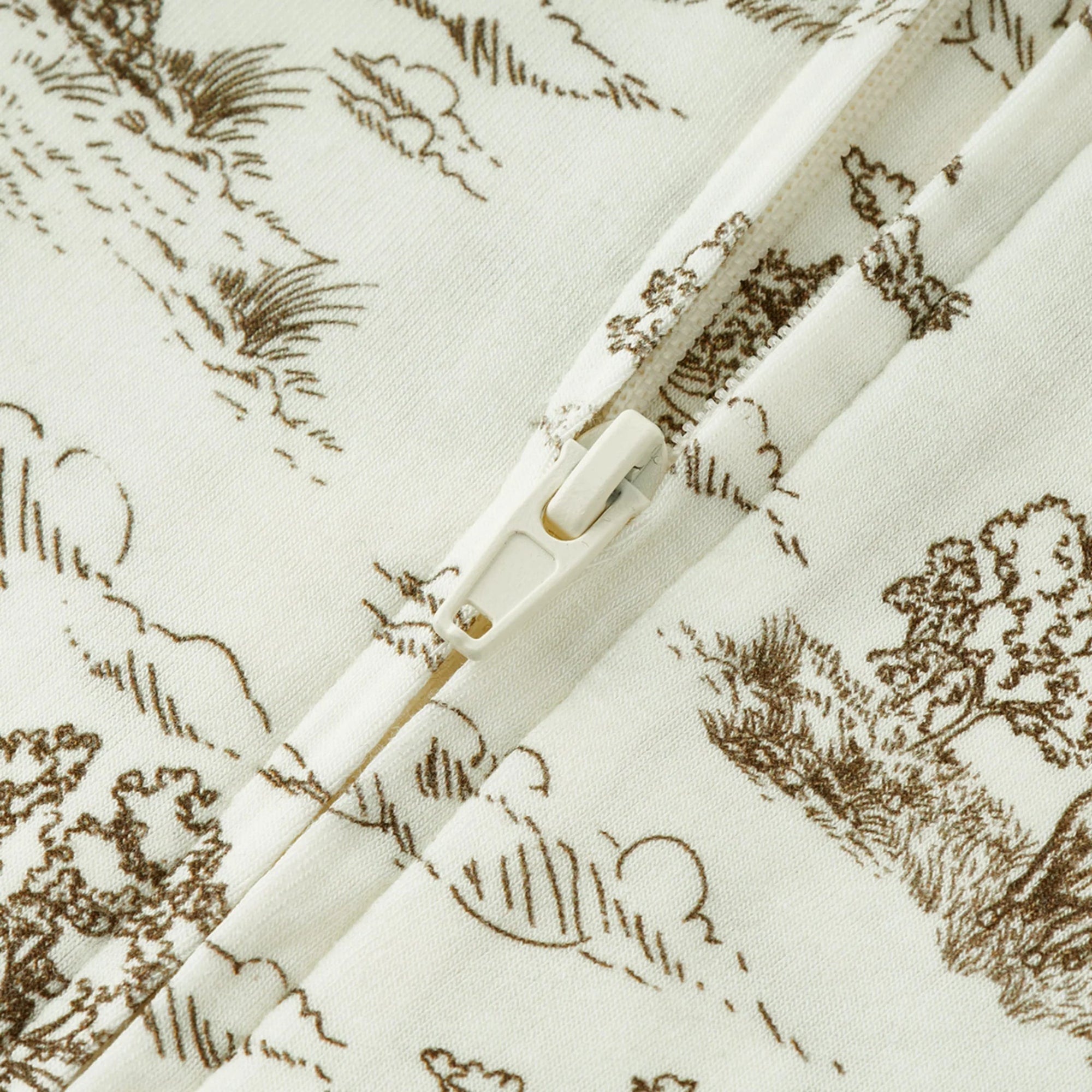 Luxe Stretch Zipper Pajama - Country Toile