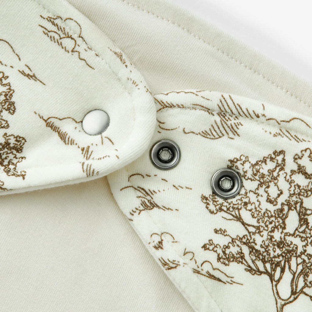 Luxe Stretch Kerchief Bib - Country Toile