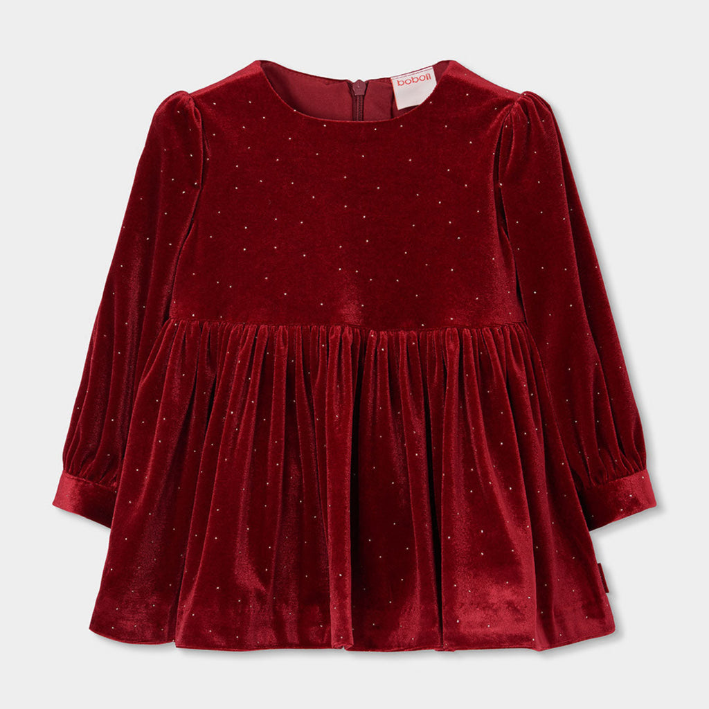 Velour Dress Red