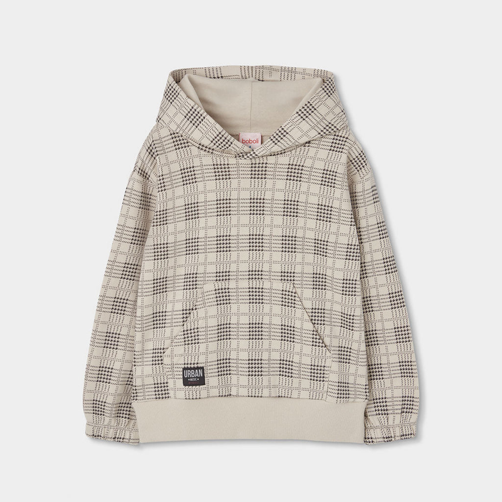Fleece Plaid Sweatshirt