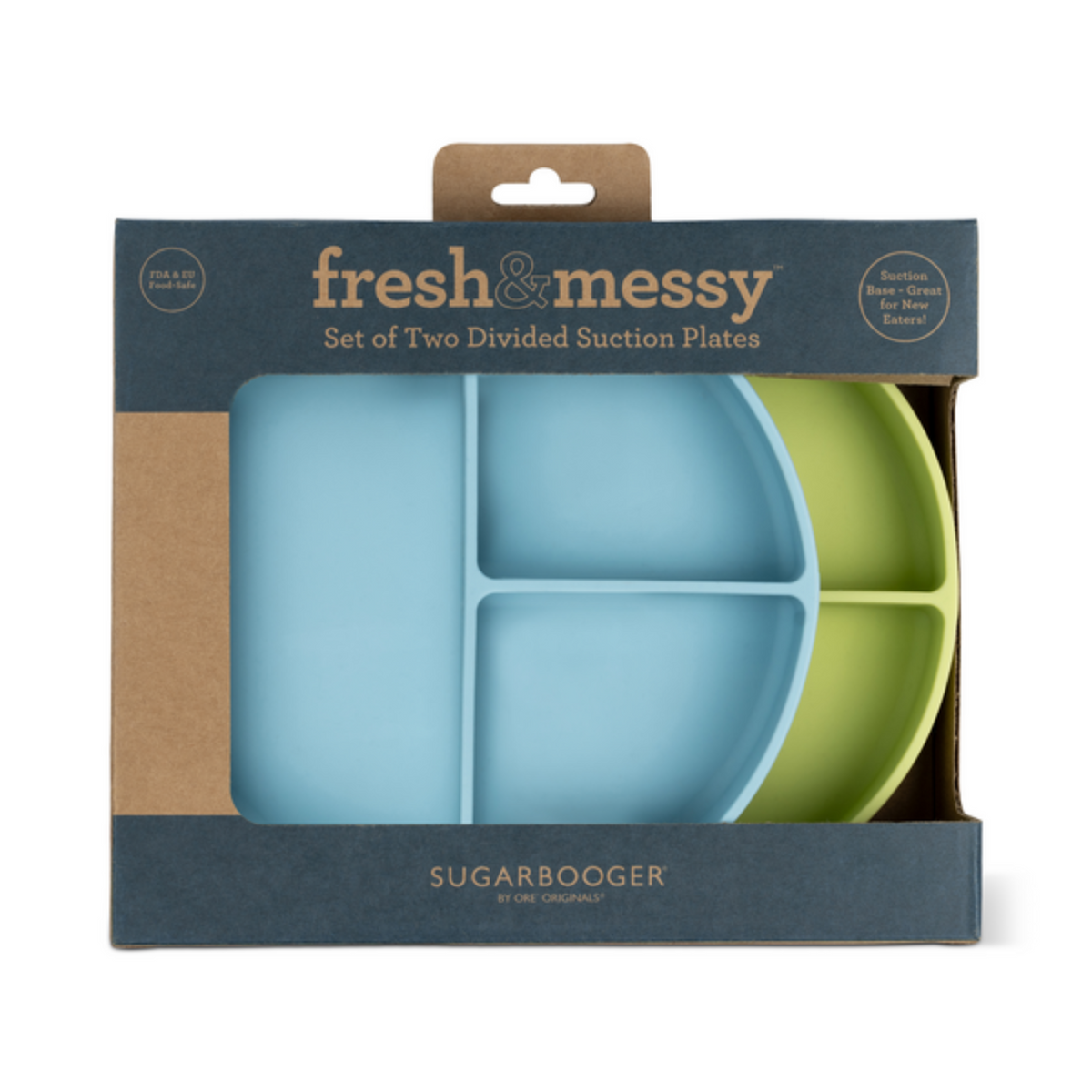 Fresh & Messy Plate Set - Blue & Avocado
