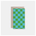 Blue and Green Check Enclosure Card