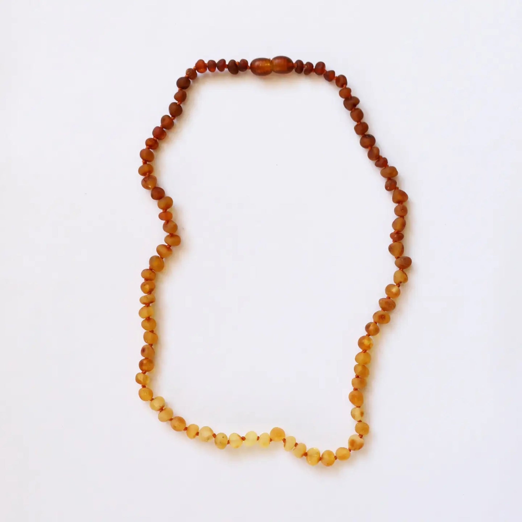 Raw Baltic Amber + Sunflower Necklace - 13'' Child