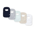 Solid Organic Cotton Bibs 5 Pack - Midnight