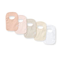 Solid Organic Cotton Bibs 5 Pack - Pink Sand