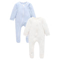 Zip Growsuit 2 Pack - Pale Blue Bear