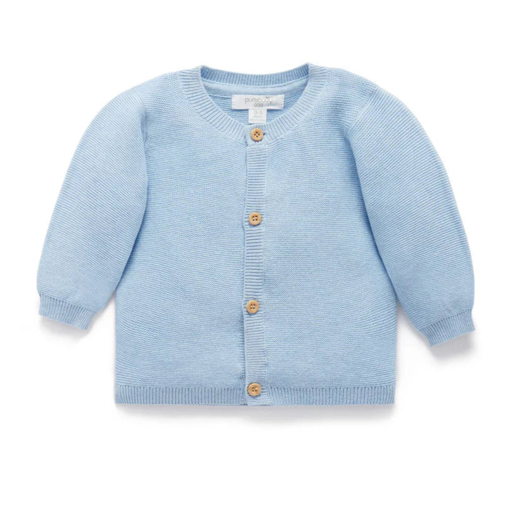 Textured Cardigan - Blue Melange