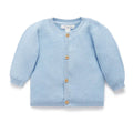 Textured Cardigan - Blue Melange