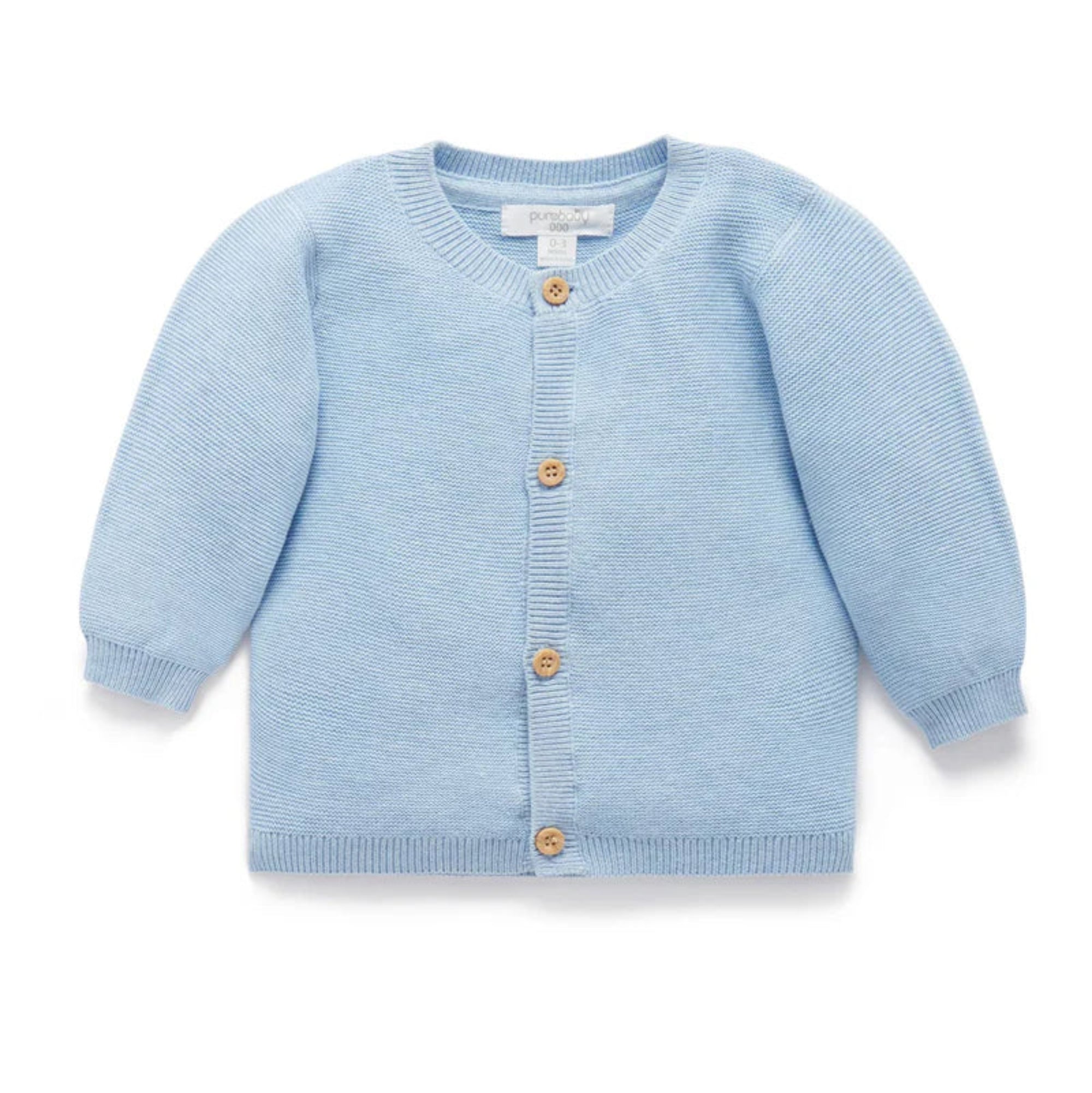 Textured Cardigan - Blue Melange