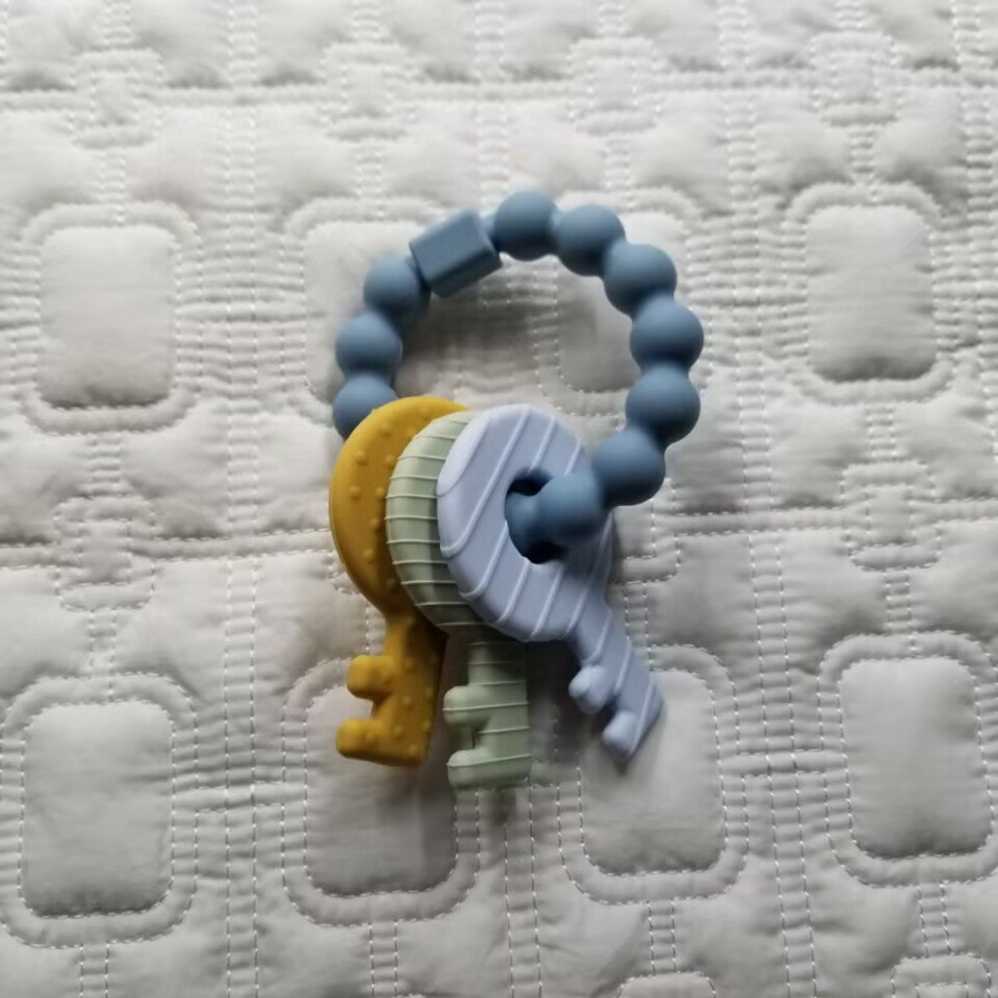 Colorful Keys Rattle Clutching & Teething Toy - Blue