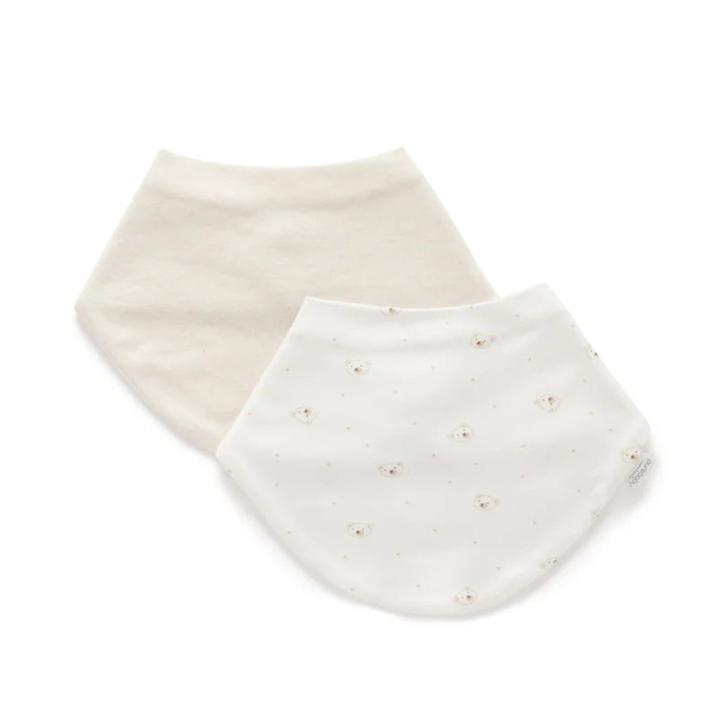 Essential Dribble Bib 2 Pack - Vanilla Bear