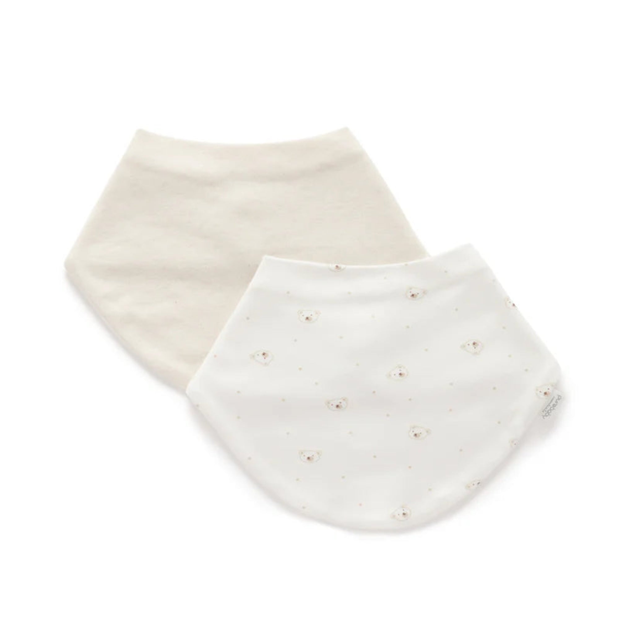 Essential Dribble Bib 2 Pack - Vanilla Bear