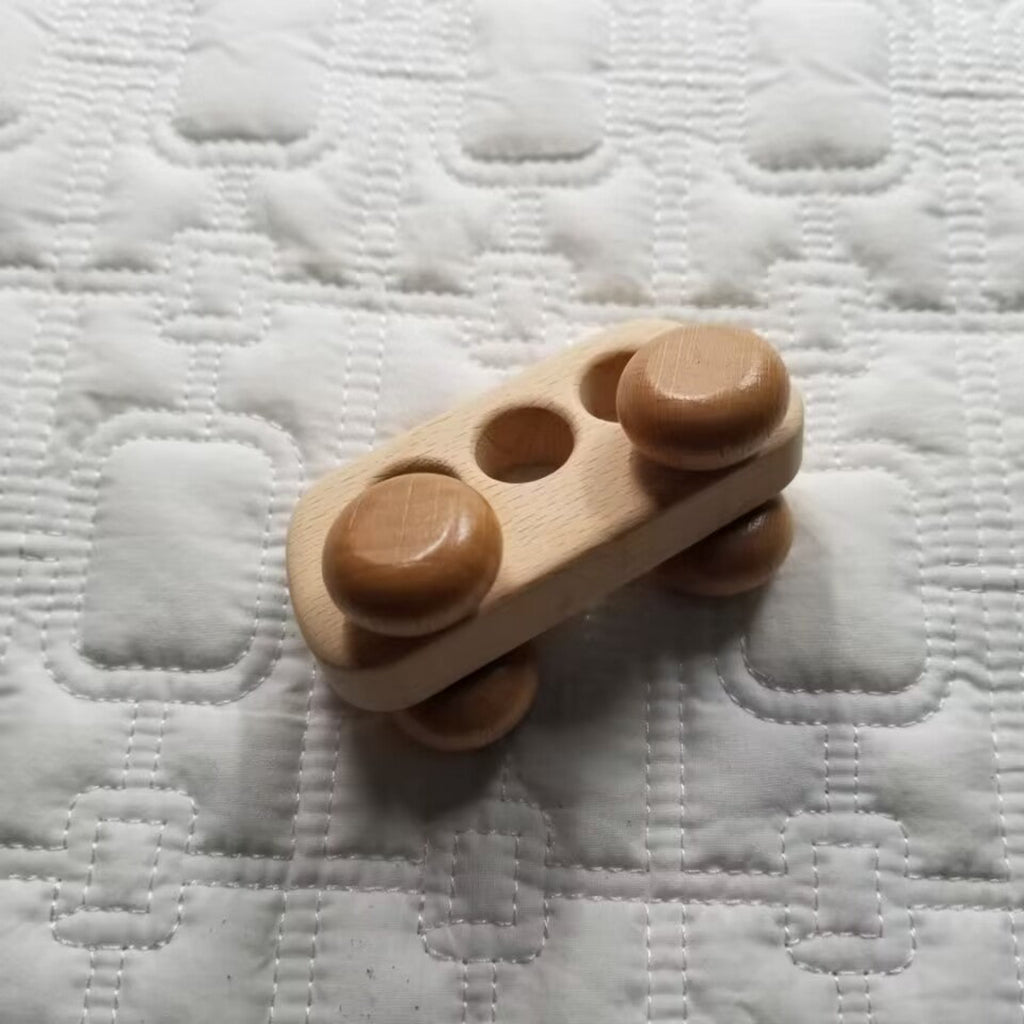 Wooden Bus Teether Trolley Toy Car