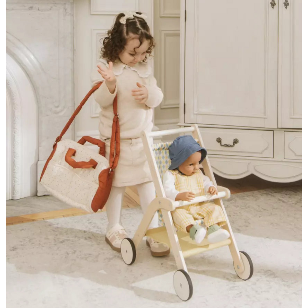 Wooden Doll Stroller