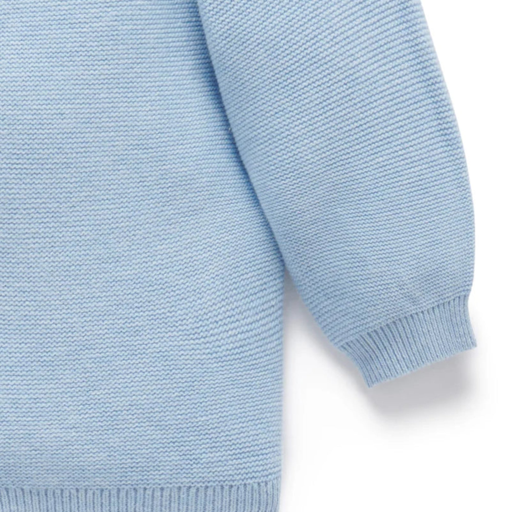 Textured Cardigan - Blue Melange