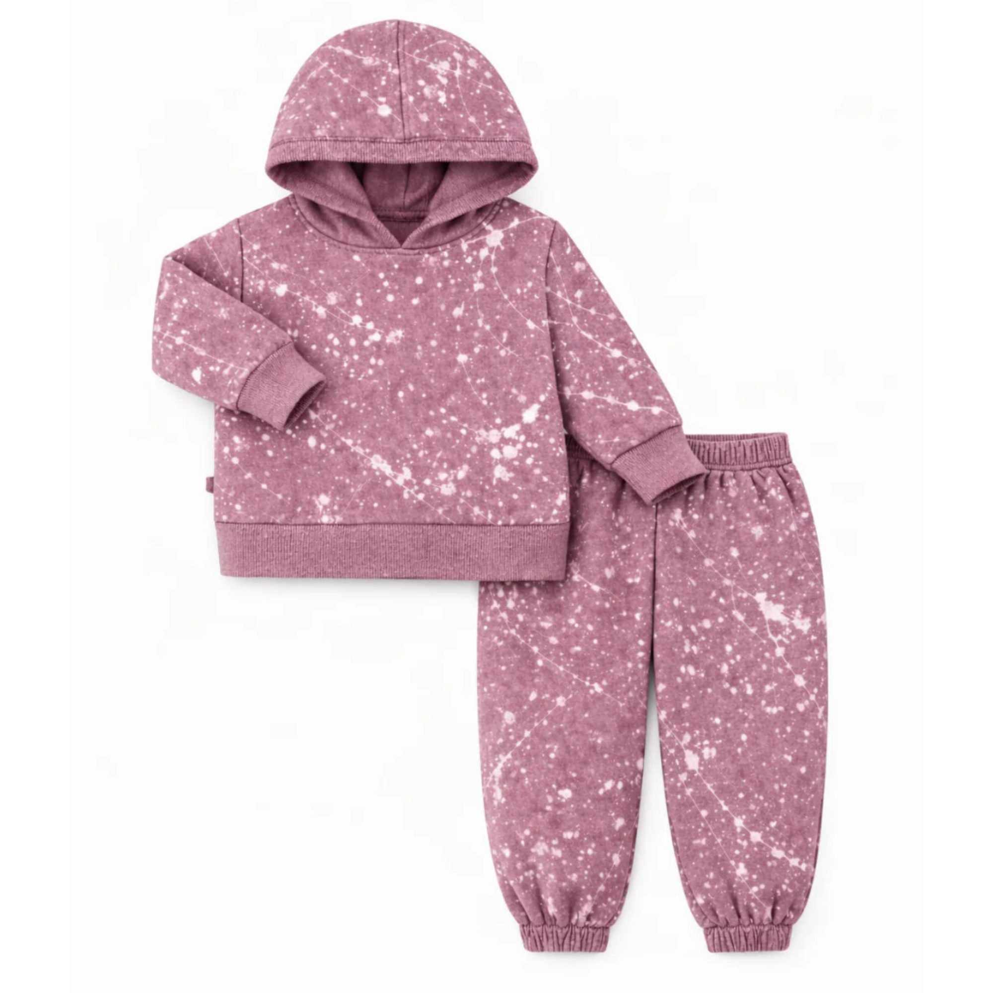 Splatter Mauve Hoodie & Balloon Pant Sets