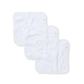 Organic Cotton Woven Terry Solid Washcloths 3 Pack - Cloud
