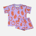 Fruit Stand Short Set - Purple