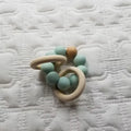 Silicone Beaded Rattle Teether Toy - Green