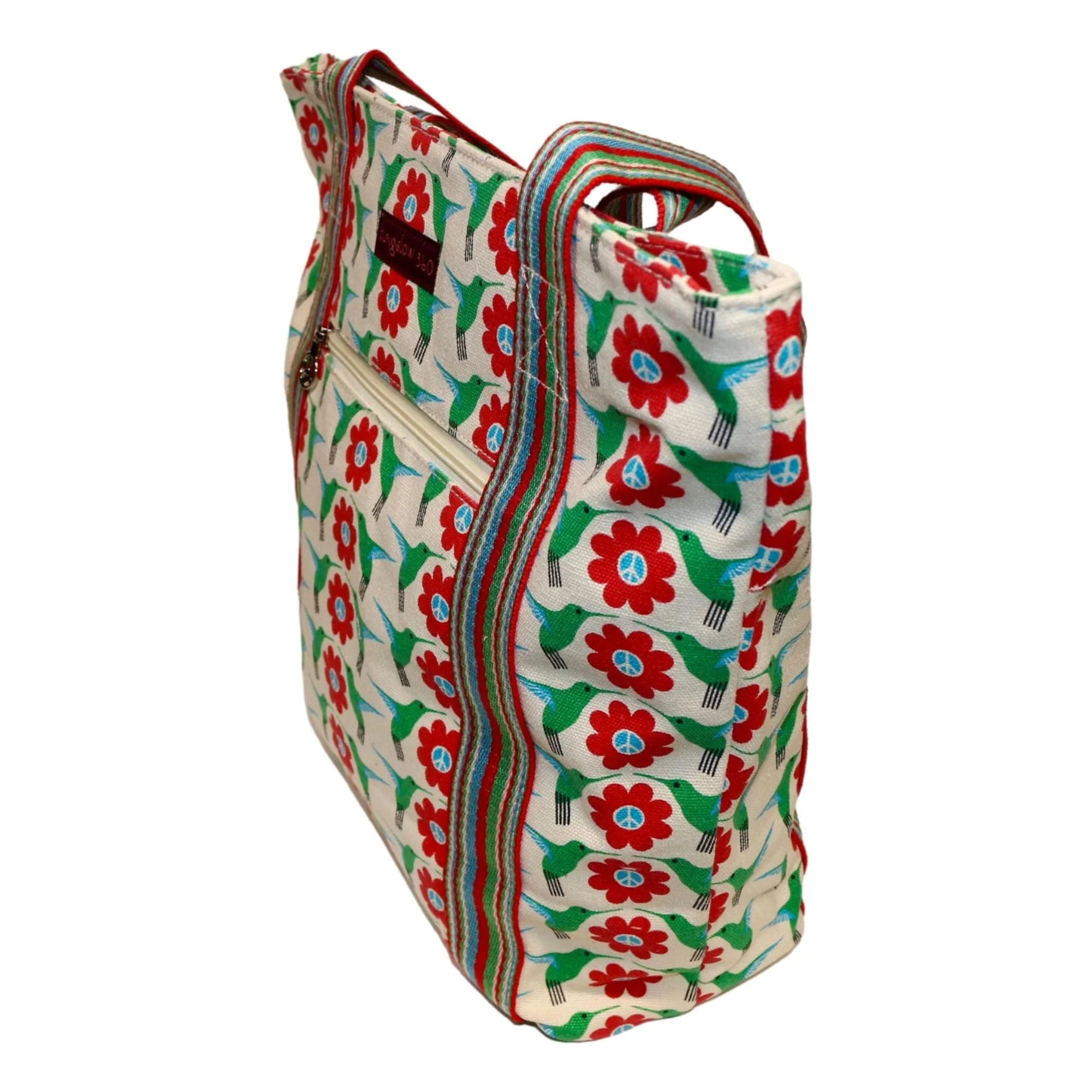 Hummingbird Striped Tote