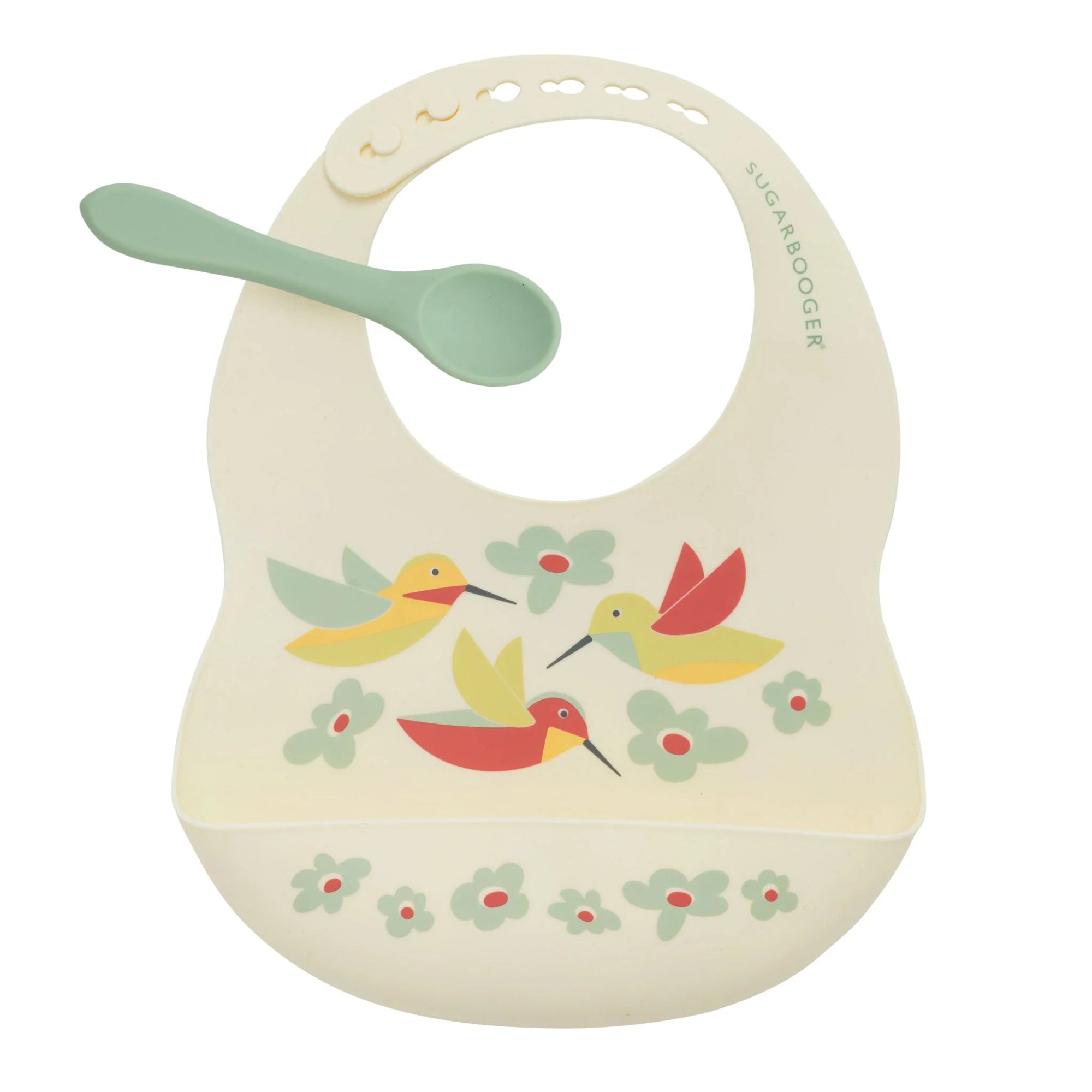 Fresh & Messy Bib + Spoon  Set Hummingbird