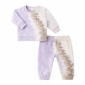 Fleece Sweat Set - Lilac Tie Dye