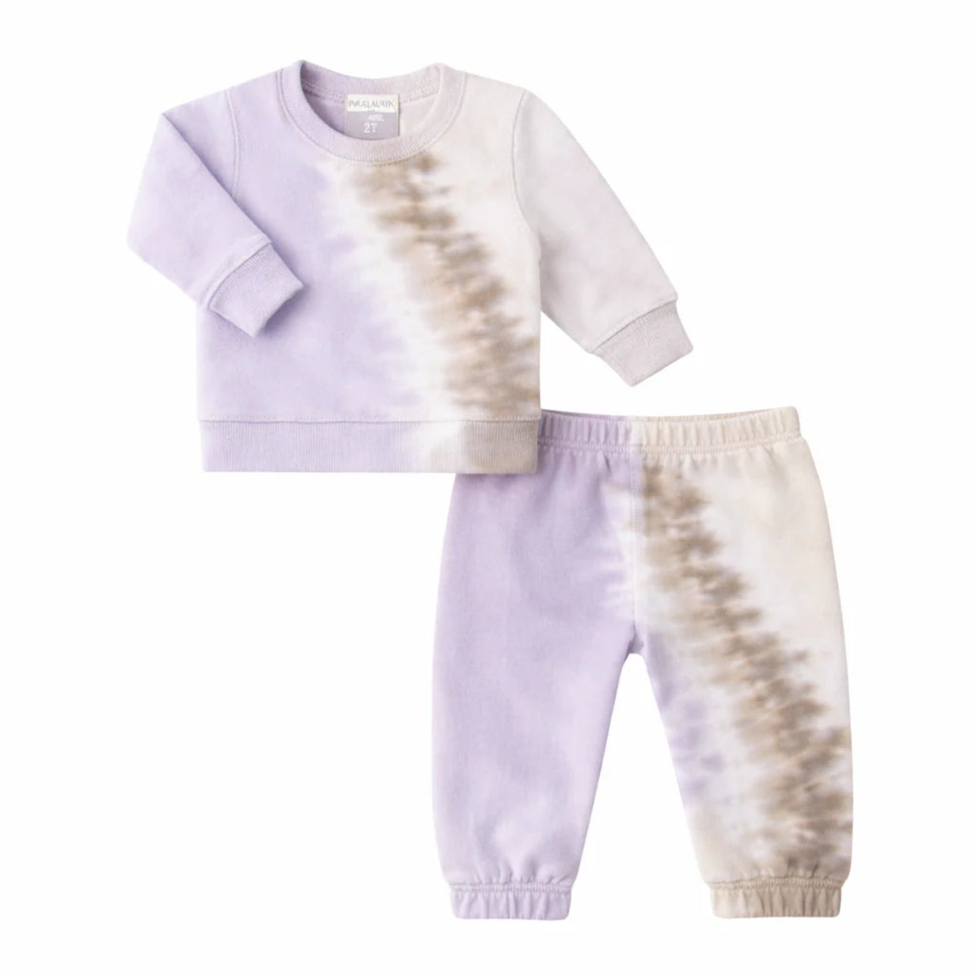 Fleece Sweat Set - Lilac Tie Dye