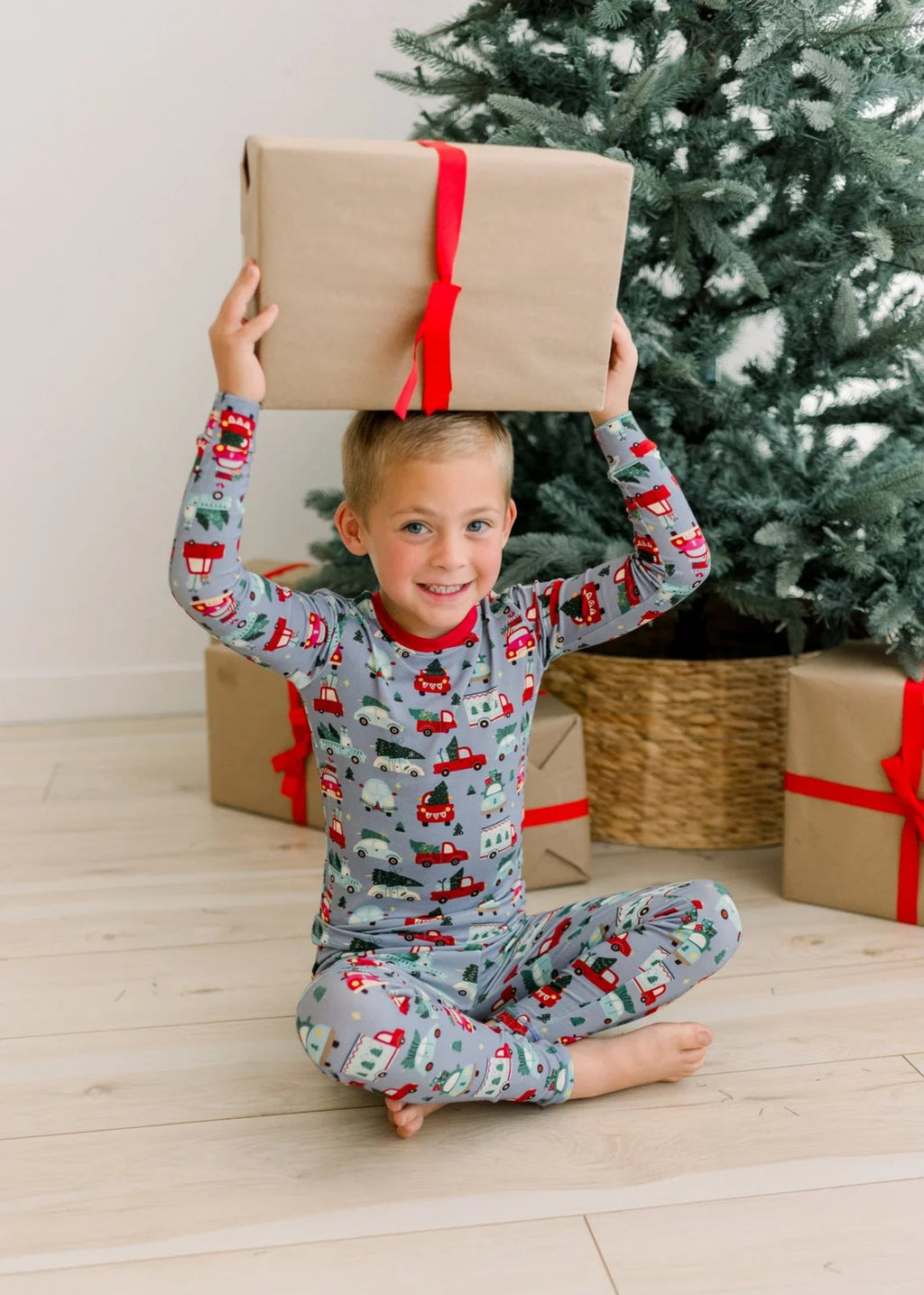 Pajama Set - Christmas Cars Trucks