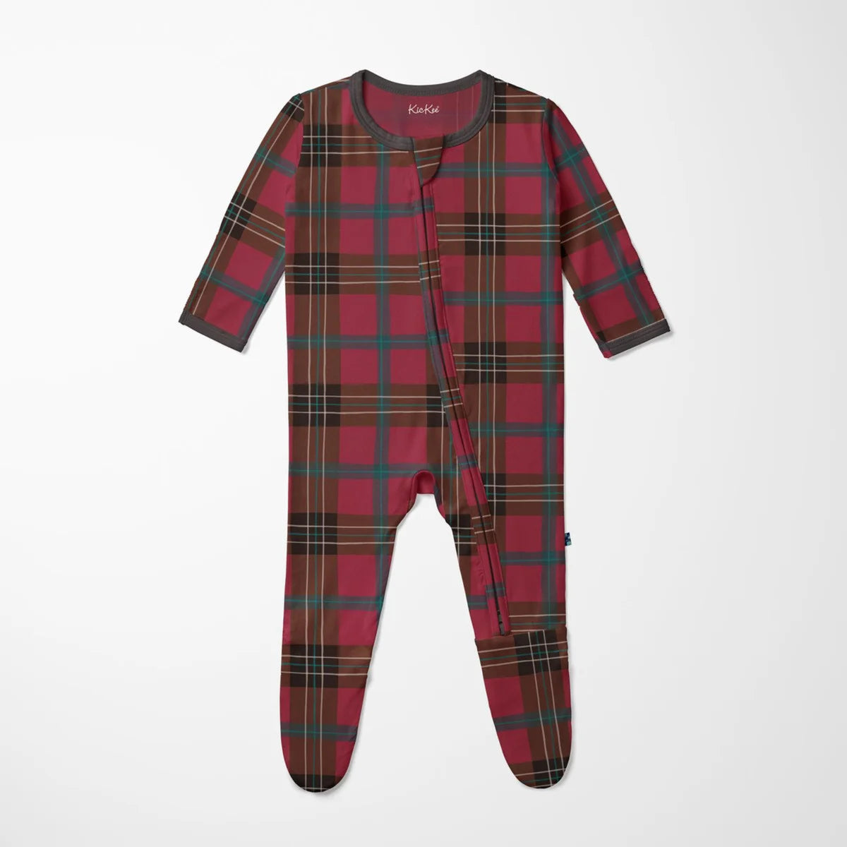 Footie Pajamas 2 Way Zip Winter Lodge Plaid
