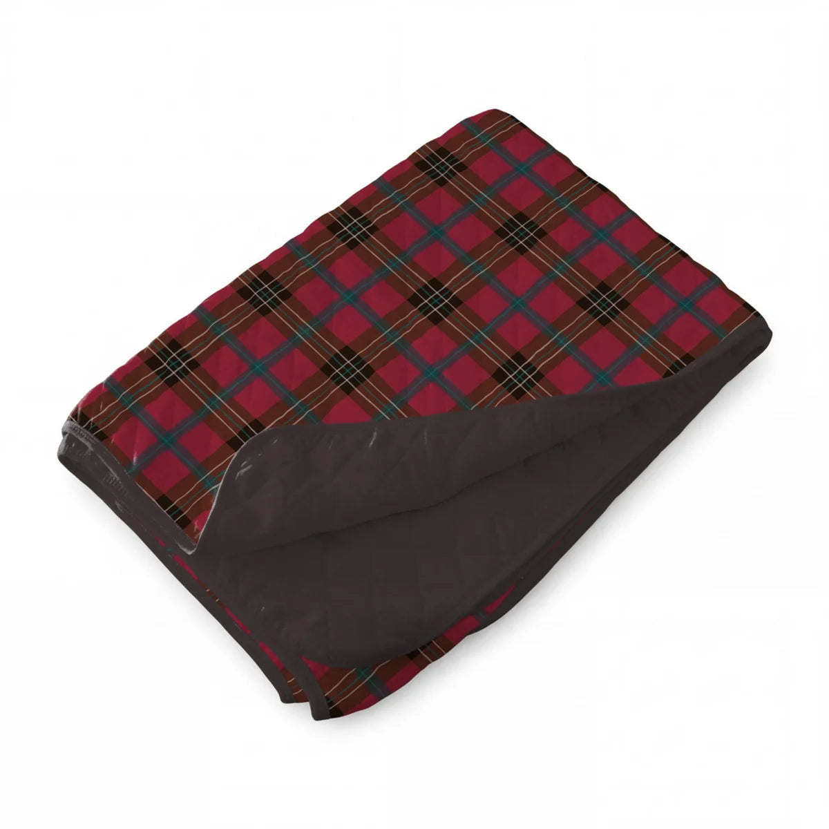 Quilted Toddler Blanket Winter Lodge Plaid Midnight