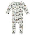 Print Convertible Coverall Natural Forest Moose
