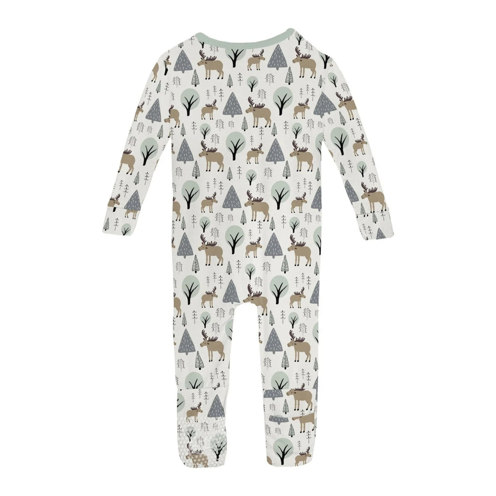 Print Convertible Coverall Natural Forest Moose