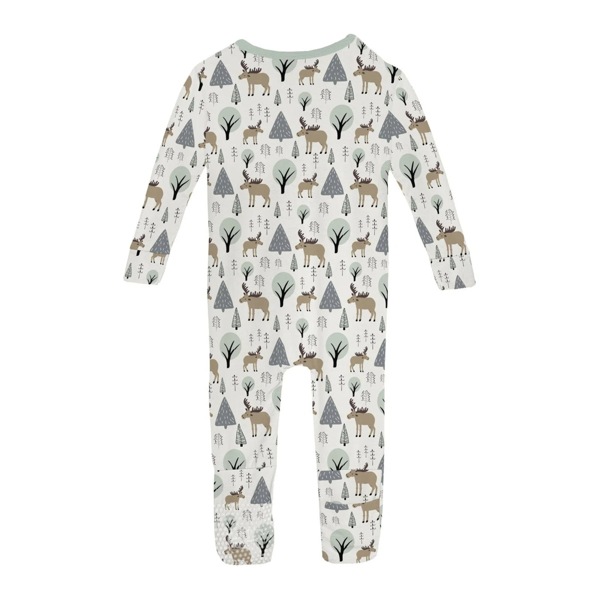 Print Convertible Coverall Natural Forest Moose