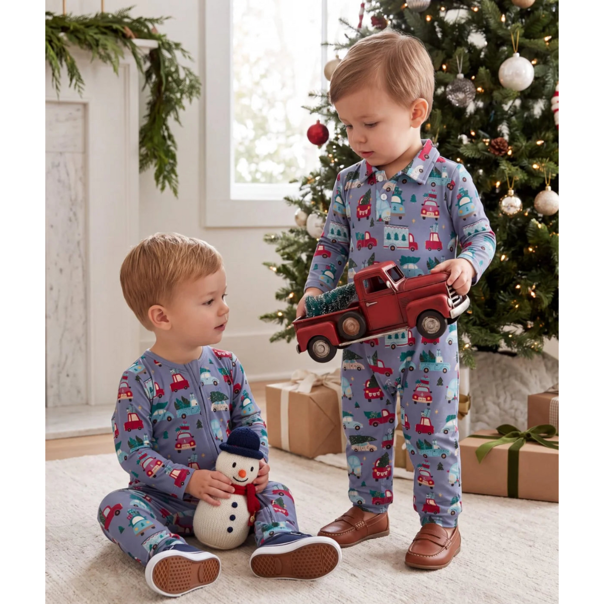 Convertible Coverall - Christmas Cars Trucks