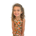 Sleeveless Dress - Orange Blossoms