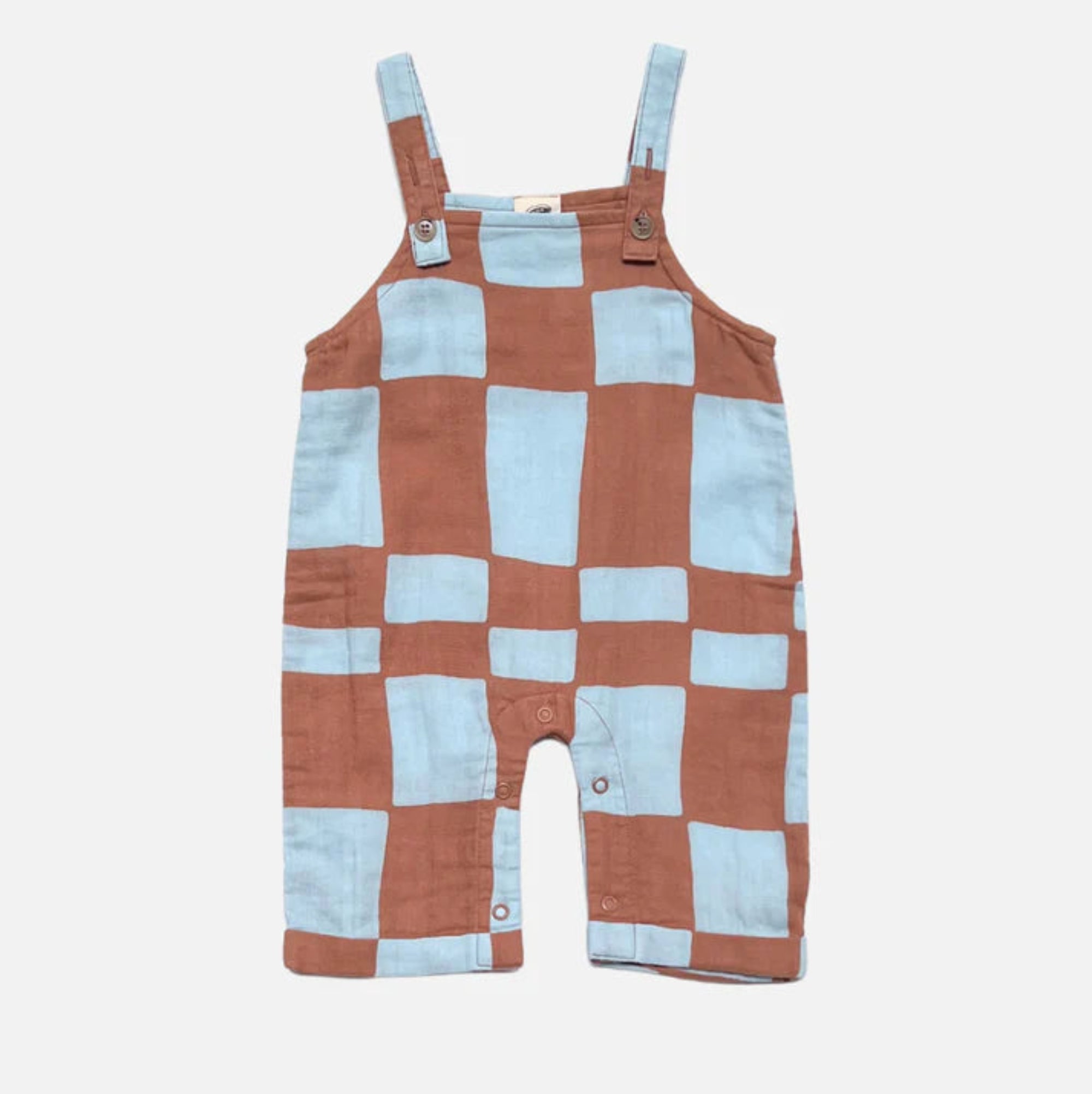 Muslin Overalls - Blue Checkers