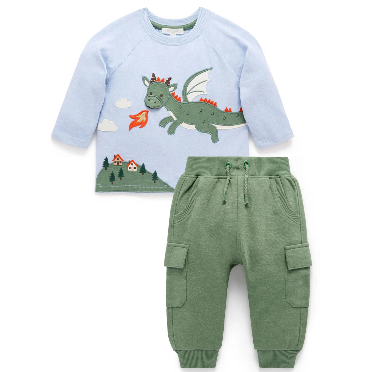 Dragon Tee & Cargo Pant Set