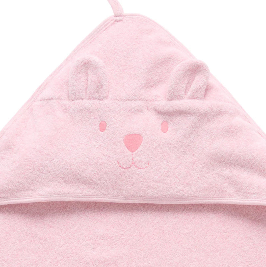 Essential Bear Towel - Pale Pink Melange