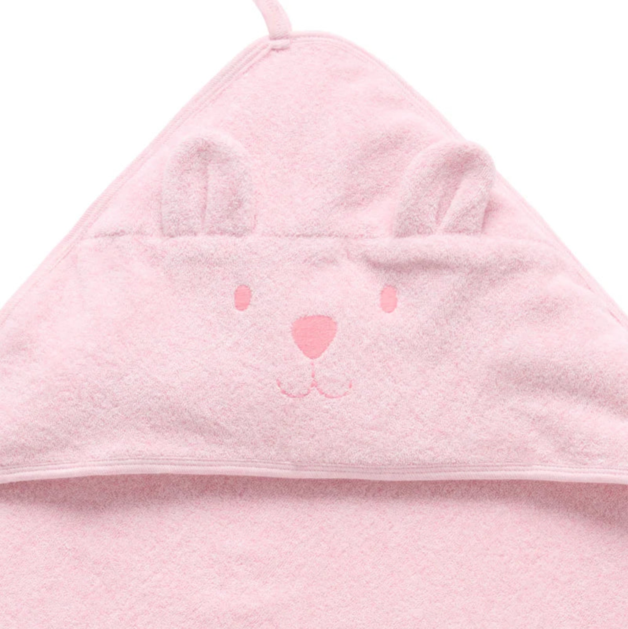 Essential Bear Towel - Pale Pink Melange