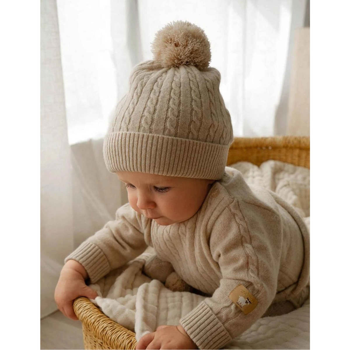 Cashmere Beanie-Camel Melange (Copy)