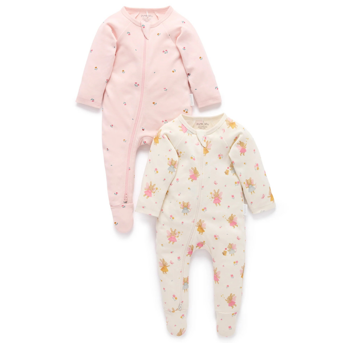 2 Pack Zip Growsuit-Little Fairies