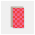 Pink and Red Check Enclosure Card