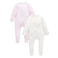 Zip Growsuit 2 Pack - Pale Pink Bear